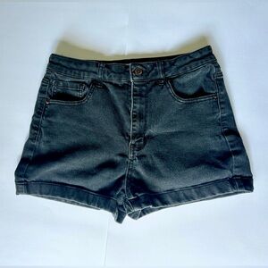 5/$25 Black Denim Shorts